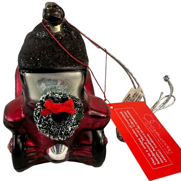 Dept 56 Handblown Mercury Glass Jumbo Christmas 'Old Fashion Auto' Ornament-NWT - Picture 4 of 6